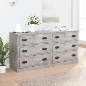 Sideboards 2 Stück betongraues Sperrholz von vidaXL, Sideboards - Ref: Foro24-3185243, Preis: 183,52 €, Rabatt: %