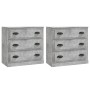 Sideboards 2 pcs concrete gray plywood by vidaXL, Sideboards - Ref: Foro24-3185243, Price: 186,27 €, Discount: %