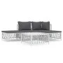 5-teiliges Gartenmöbel-Set und Kissen aus weißem Stahl von vidaXL, Gartensets - Ref: Foro24-3186850, Preis: 254,14 €, Rabatt: %