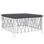 5-teiliges Gartenmöbel-Set und Kissen aus weißem Stahl von vidaXL, Gartensets - Ref: Foro24-3186850, Preis: 271,44 €, Rabatt: %