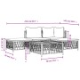 5-teiliges Gartenmöbel-Set und Kissen aus weißem Stahl von vidaXL, Gartensets - Ref: Foro24-3186850, Preis: 271,44 €, Rabatt: %