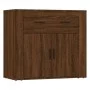 Sideboards 3 pieces plywood brown oak by vidaXL, Sideboards - Ref: Foro24-3185430, Price: 240,72 €, Discount: %