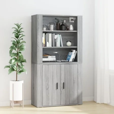 Hohes Sideboard aus grauem Sonoma-Sperrholz von vidaXL, Sideboards - Ref: Foro24-3185365, Preis: 151,35 €, Rabatt: %