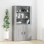 Hohes Sideboard aus grauem Sonoma-Sperrholz von vidaXL, Sideboards - Ref: Foro24-3185365, Preis: 151,35 €, Rabatt: %