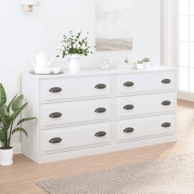 Sideboards 2 Stück weißes Sperrholz von vidaXL, Sideboards - Ref: Foro24-3185239, Preis: 192,56 €, Rabatt: %
