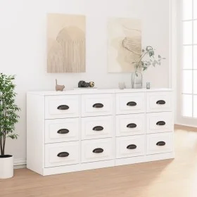 Sideboards 2 Einheiten aus glänzend weißem Sperrholz von vidaXL, Sideboards - Ref: Foro24-3185281, Preis: 196,21 €, Rabatt: %