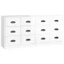 Sideboards 2 Einheiten aus glänzend weißem Sperrholz von vidaXL, Sideboards - Ref: Foro24-3185281, Preis: 196,21 €, Rabatt: %