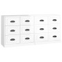 Sideboards 2 units glossy white plywood by vidaXL, Sideboards - Ref: Foro24-3185281, Price: 198,49 €, Discount: %