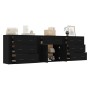 3 Stück Sperrholz Sideboards schwarz von vidaXL, Sideboards - Ref: Foro24-3185424, Preis: 267,53 €, Rabatt: %