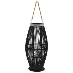 Portavelas colgante bambú negro 60 cm de vidaXL, Candelabros - Ref: Foro24-246813, Precio: 59,44 €, Descuento: %