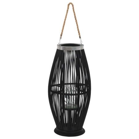 Portavelas colgante bambú negro 60 cm de vidaXL, Candelabros - Ref: Foro24-246813, Precio: 59,44 €, Descuento: %