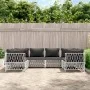 Gartengarnitur 6-teilig mit weißen Stahlmöbeln und Kissen. von vidaXL, Gartensets - Ref: Foro24-3186918, Preis: 394,62 €, Rab...