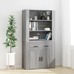 Sonoma hohes Sideboard aus grauem Sperrholz von vidaXL, Sideboards - Ref: Foro24-3185381, Preis: 153,88 €, Rabatt: %