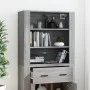 Tall gray Sonoma plywood sideboard by vidaXL, Sideboards - Ref: Foro24-3185381, Price: 153,86 €, Discount: %