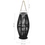 Portavelas colgante bambú negro 60 cm de vidaXL, Candelabros - Ref: Foro24-246813, Precio: 59,44 €, Descuento: %