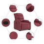 Sillón eléctrico reclinable elevable de tela rojo tinto