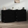 Aparadores 2 uds madera contrachapada negro de vidaXL, Aparadores - Ref: Foro24-3185408, Precio: 204,04 €, Descuento: %