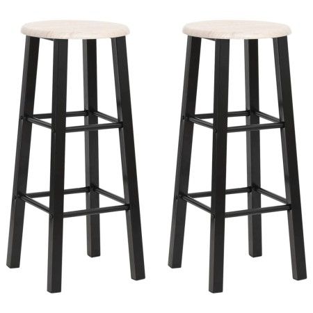 Kitchen stools 2 black MDF units by vidaXL, Kitchen stools - Ref: Foro24-284388, Price: 63,17 €, Discount: %