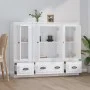 Hohes Holz-Sideboard, 3-teilig, glänzendes weißes Sperrholz von vidaXL, Sideboards - Ref: Foro24-3185297, Preis: 220,41 €, Ra...