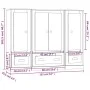 Hohes Holz-Sideboard, 3-teilig, glänzendes weißes Sperrholz von vidaXL, Sideboards - Ref: Foro24-3185297, Preis: 220,41 €, Ra...