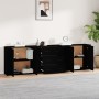 Aparadores 3 piezas madera contrachapada negro de vidaXL, Aparadores - Ref: Foro24-3185400, Precio: 277,99 €