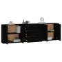 Sideboards 3 Stück schwarzes Sperrholz von vidaXL, Sideboards - Ref: Foro24-3185400, Preis: 260,95 €, Rabatt: %
