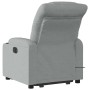 Sillón de masaje eléctrico reclinable elevable tela gris claro