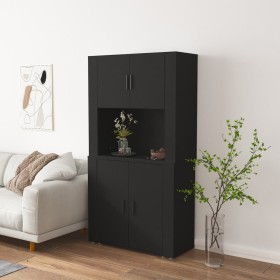 Aparador alto madera contrachapada negro de vidaXL, Aparadores - Ref: Foro24-3185352, Precio: 171,64 €, Descuento: %