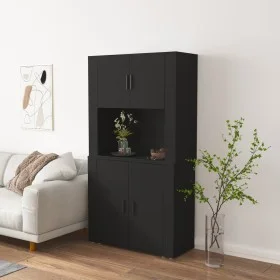 Tall black plywood sideboard by vidaXL, Sideboards - Ref: Foro24-3185352, Price: 169,21 €, Discount: %