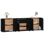 Sideboards 3 Stück schwarzes Sperrholz von vidaXL, Sideboards - Ref: Foro24-3185416, Preis: 237,47 €, Rabatt: %