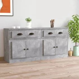 Sideboards 2 units plywood gray concrete by vidaXL, Sideboards - Ref: Foro24-3185267, Price: 182,65 €, Discount: %