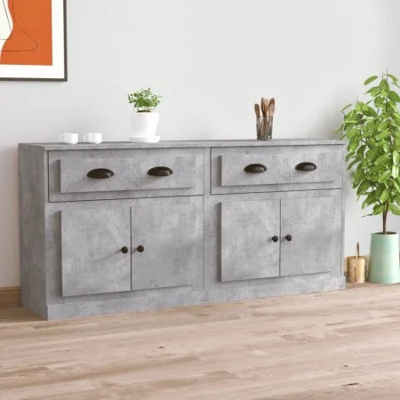 Sideboards 2 units plywood gray concrete by vidaXL, Sideboards - Ref: Foro24-3185267, Price: 182,65 €, Discount: %