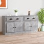Aparadores 2 uds madera contrachapada gris hormigón de vidaXL, Aparadores - Ref: Foro24-3185267, Precio: 185,95 €, Descuento: %