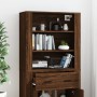 Tall oak brown plywood sideboard by vidaXL, Sideboards - Ref: Foro24-3185382, Price: 139,56 €, Discount: %