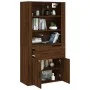 Hohes Sideboard aus braunem Eichensperrholz von vidaXL, Sideboards - Ref: Foro24-3185382, Preis: 135,29 €, Rabatt: %