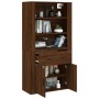Tall oak brown plywood sideboard by vidaXL, Sideboards - Ref: Foro24-3185382, Price: 139,56 €, Discount: %