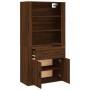 Tall oak brown plywood sideboard by vidaXL, Sideboards - Ref: Foro24-3185382, Price: 139,56 €, Discount: %