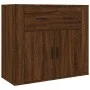 Hohes Sideboard aus braunem Eichensperrholz von vidaXL, Sideboards - Ref: Foro24-3185382, Preis: 135,29 €, Rabatt: %