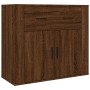 Tall oak brown plywood sideboard by vidaXL, Sideboards - Ref: Foro24-3185382, Price: 139,56 €, Discount: %