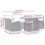 Conjunto de sofá de jardín con cojín 7 pcs Gris Poliratán