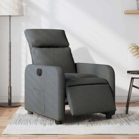 Sillón reclinable eléctrico de tela gris oscuro Sillón reclinable eléctrico de tela gris oscuro