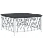 Juego de muebles de jardín 9 piezas con cojines acero blanco de vidaXL, Conjuntos de jardín - Ref: Foro24-3186914, Precio: 55...