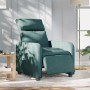 Sillón reclinable eléctrico tela verde oscuro