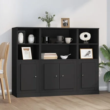 Hohe Sideboards, 3 Stück, schwarzes Sperrholz von vidaXL, Sideboards - Ref: Foro24-3185304, Preis: 205,66 €, Rabatt: %