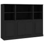Hohe Sideboards, 3 Stück, schwarzes Sperrholz von vidaXL, Sideboards - Ref: Foro24-3185304, Preis: 205,66 €, Rabatt: %