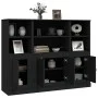 Hohe Sideboards, 3 Stück, schwarzes Sperrholz von vidaXL, Sideboards - Ref: Foro24-3185304, Preis: 205,66 €, Rabatt: %