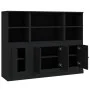 Aparadores altos 3 piezas madera contrachapada negro de vidaXL, Aparadores - Ref: Foro24-3185304, Precio: 205,76 €, Descuento: %