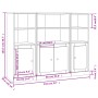 Hohe Sideboards, 3 Stück, schwarzes Sperrholz von vidaXL, Sideboards - Ref: Foro24-3185304, Preis: 212,06 €, Rabatt: %