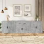 Aparadores 3 piezas madera contrachapada gris hormigón de vidaXL, Aparadores - Ref: Foro24-3185419, Precio: 257,17 €, Descuen...