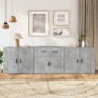 Sideboards 3 Stück betongraues Sperrholz von vidaXL, Sideboards - Ref: Foro24-3185419, Preis: 262,03 €, Rabatt: %